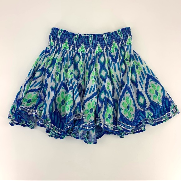 2/$25 Justice Girls' Patterned Skirt with Sequin Hem and Modesty Shorts, 12 - Picture 3 of 12